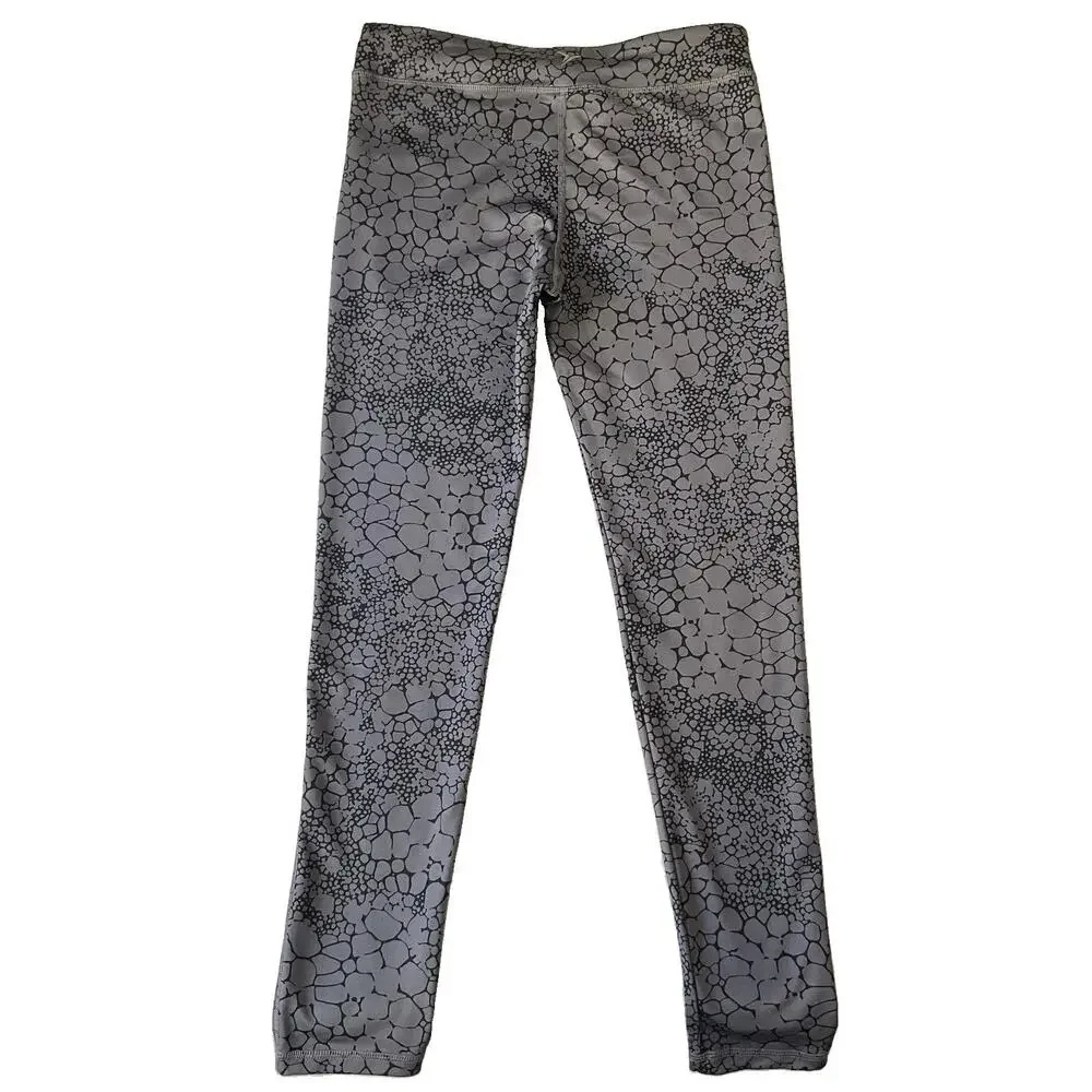 Old Navy Active Girls Activewear Pants XL (14) R Gray Geometric Yoga Leggings26”